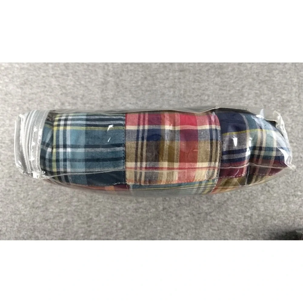 Ralph‎ Lauren Standard Sham University Layne Cotton Patchwork Madras Plaid NEW
